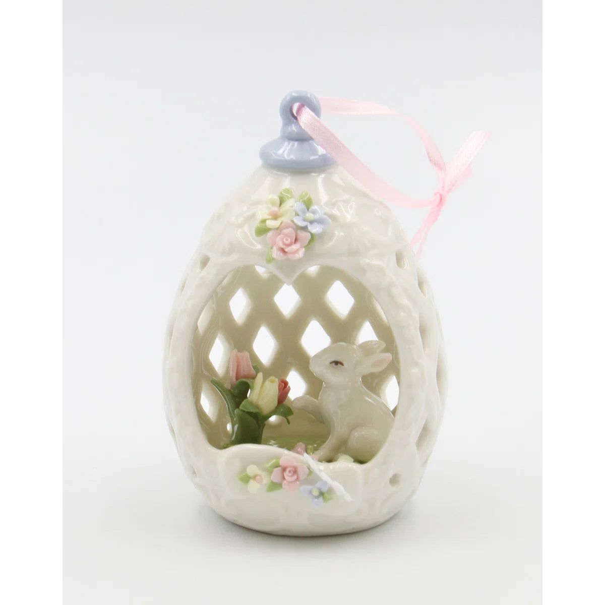 4.25'' Handmade Porcelain Plants & Flowers Hanging Figurine Ornament