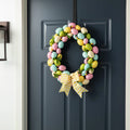 18"D Easter Egg Shaped Eggs Wreath