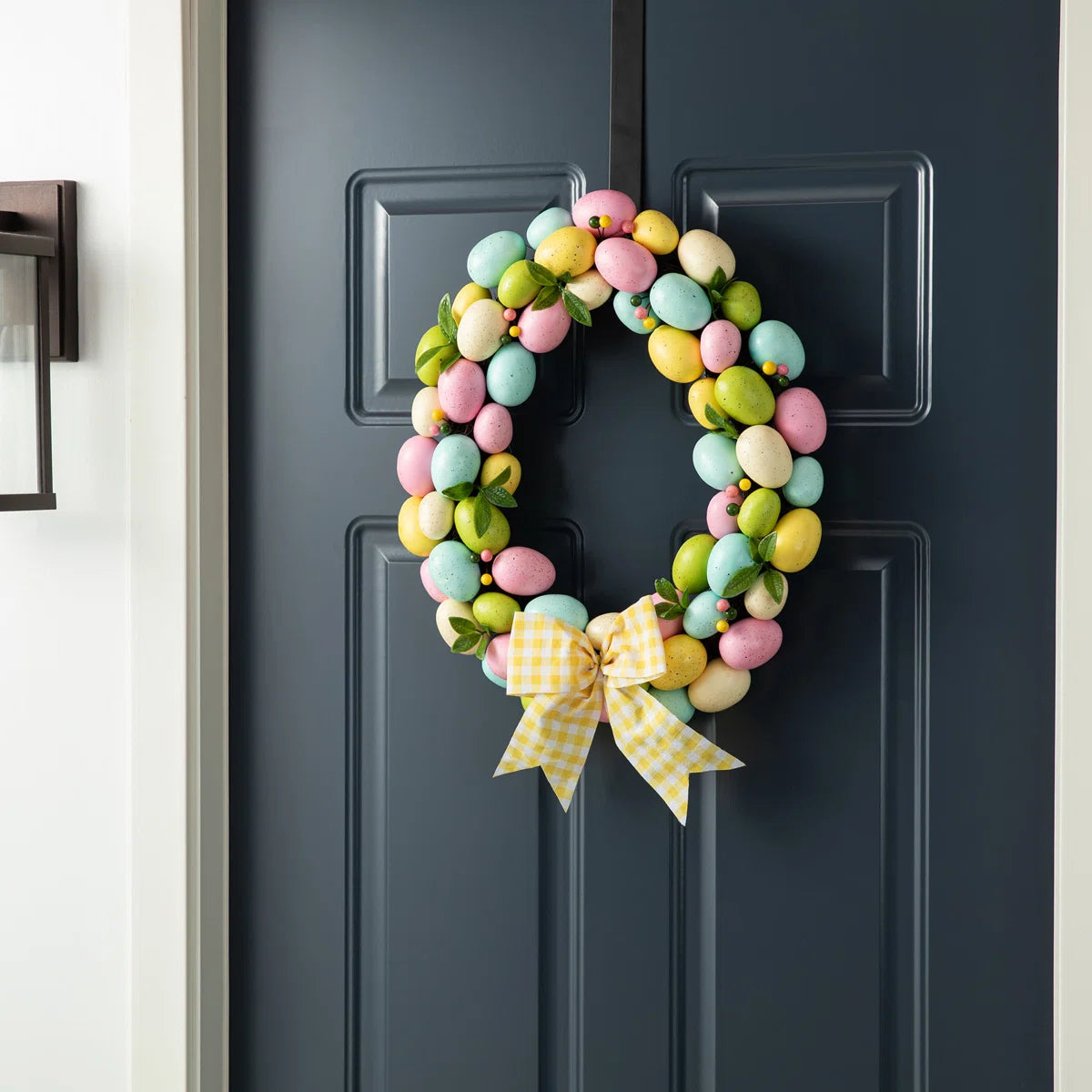 18"D Easter Egg Shaped Eggs Wreath