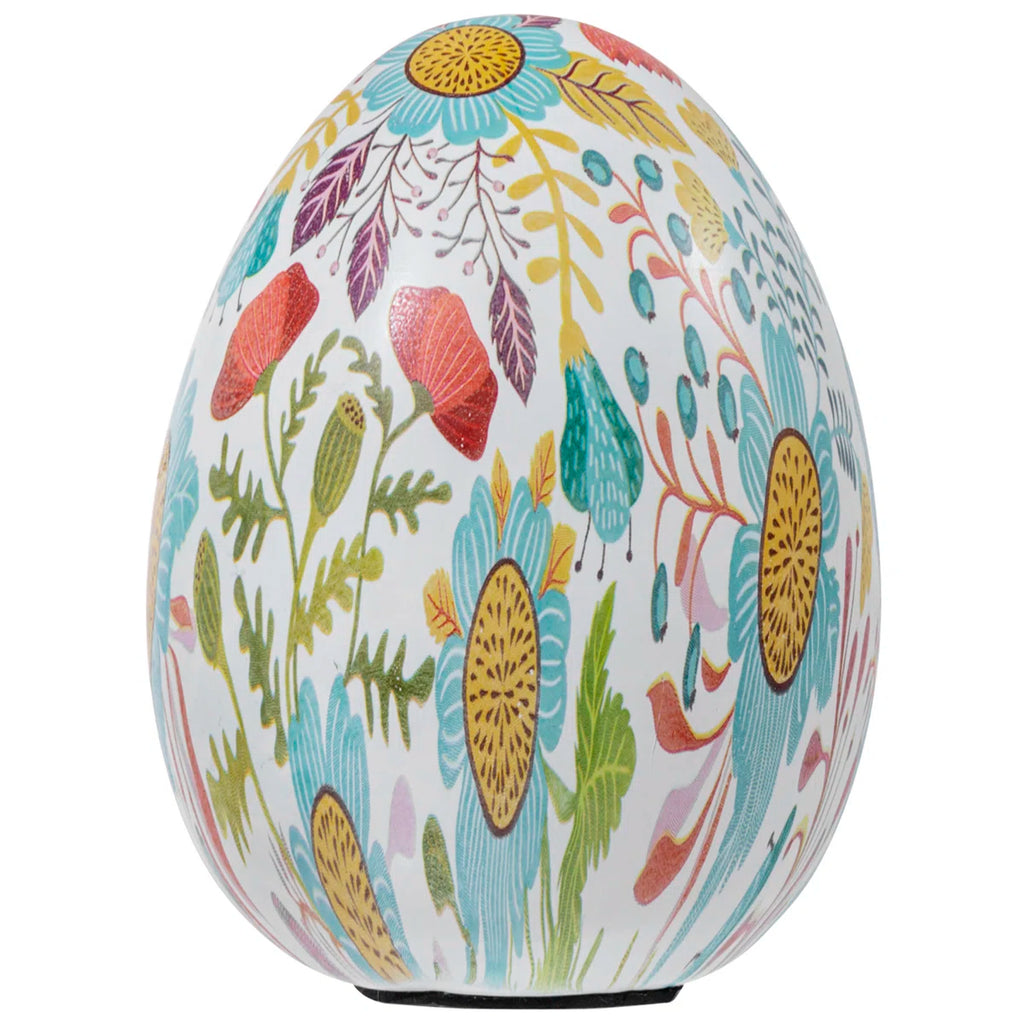 Sanan 5.8" Artistic Floral Egg Decoration